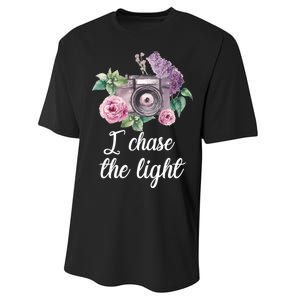 I Chase the Light Camera Performance Sprint T-Shirt