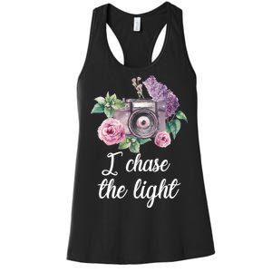 I Chase the Light Camera Women's Racerback Tank