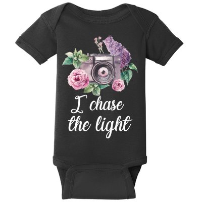 I Chase the Light Camera Baby Bodysuit