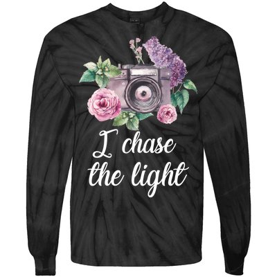 I Chase the Light Camera Tie-Dye Long Sleeve Shirt