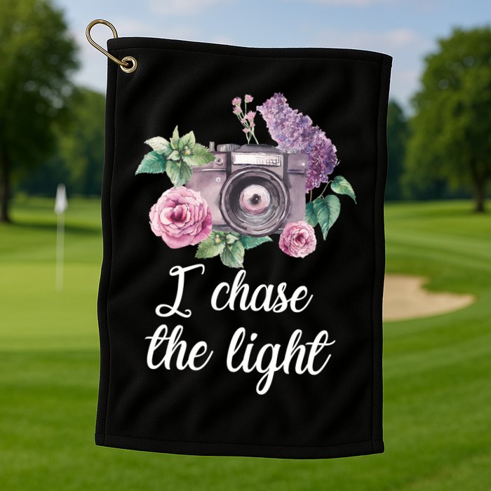 I Chase the Light Camera Golf Towel