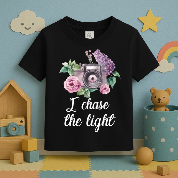I Chase the Light Camera Toddler T-Shirt