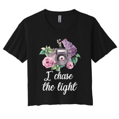 I Chase the Light Camera Crop Top