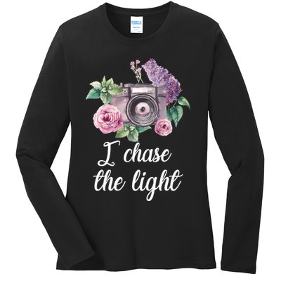 I Chase the Light Camera Ladies Long Sleeve Shirt