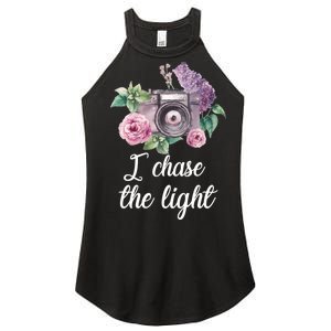 I Chase the Light Camera Women’s Perfect Tri Rocker Tank