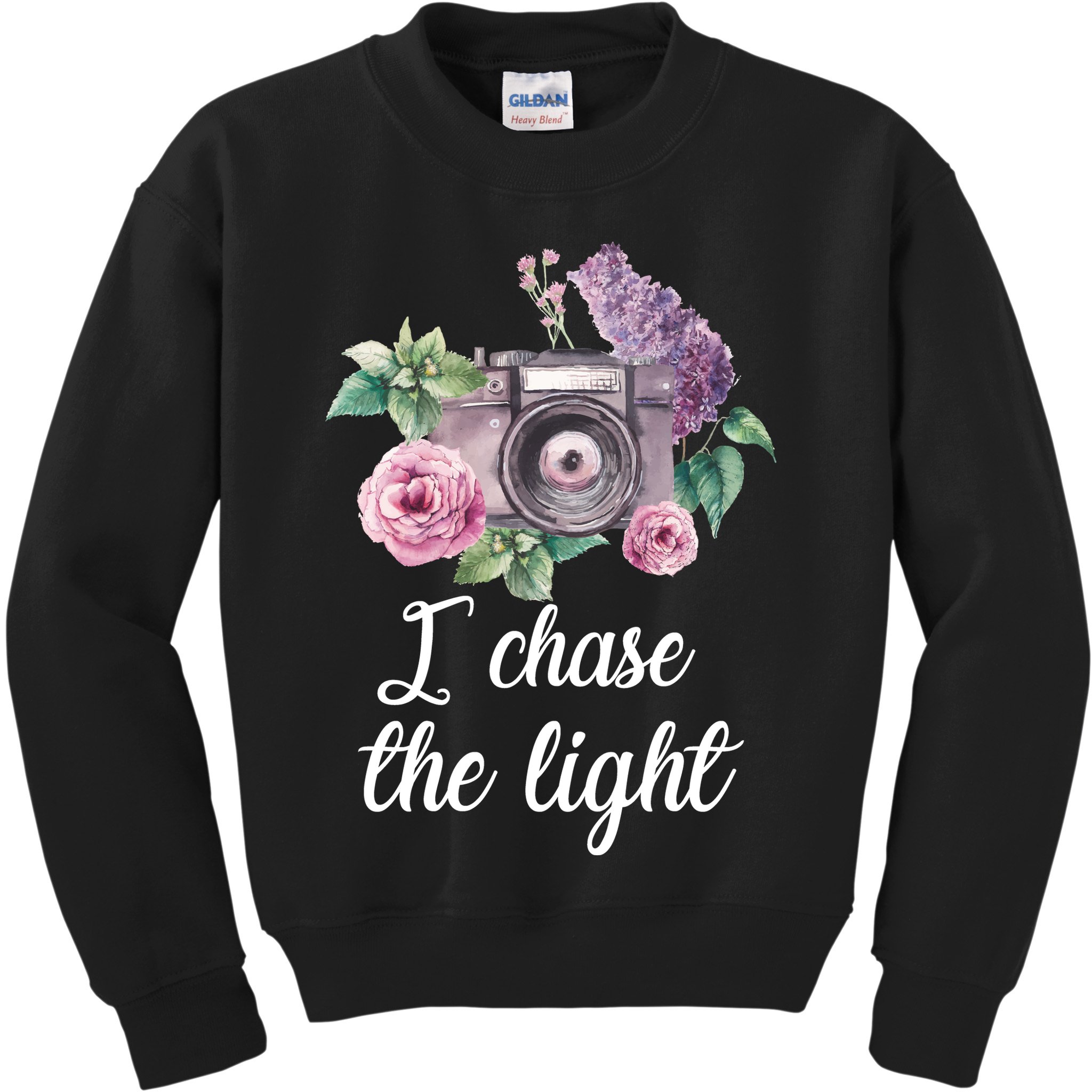 I Chase the Light Camera Kids Sweatshirt