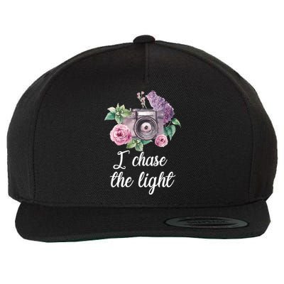 I Chase the Light Camera Wool Snapback Cap