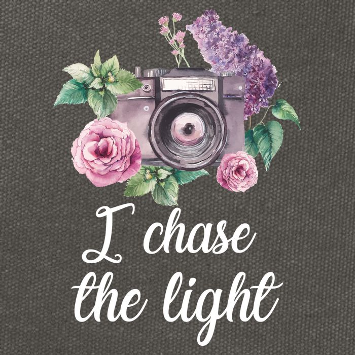 I Chase the Light Camera Cotton Canvas Backpack