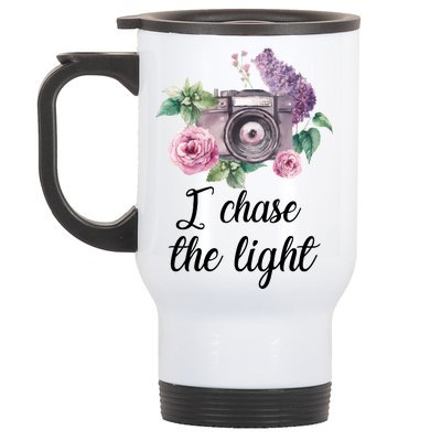 I Chase the Light Camera Stainless Steel Travel Mug