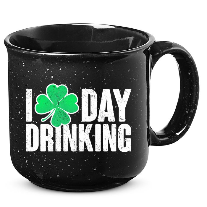 I Clover Day Drinking  15oz Campfire Ceramic Mug