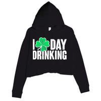 I Clover Day Drinking  Crop Fleece Hoodie