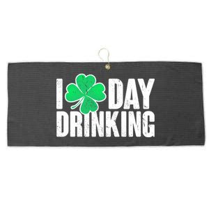 I Clover Day Drinking  Large Microfiber Waffle Golf Towel