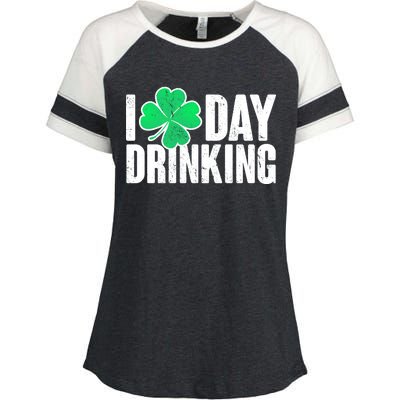 I Clover Day Drinking  Enza Ladies Jersey Colorblock Tee