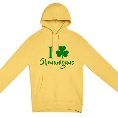 I Clover Shenanigans Irish Shamrock Premium Pullover Hoodie