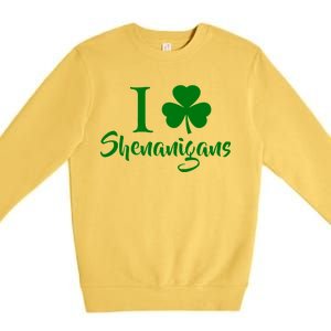 I Clover Shenanigans Irish Shamrock Premium Crewneck Sweatshirt