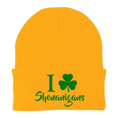 I Clover Shenanigans Irish Shamrock Knit Cap Winter Beanie