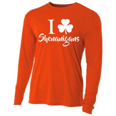 I Clover Shenanigans Irish Shamrock Cooling Performance Long Sleeve Crew