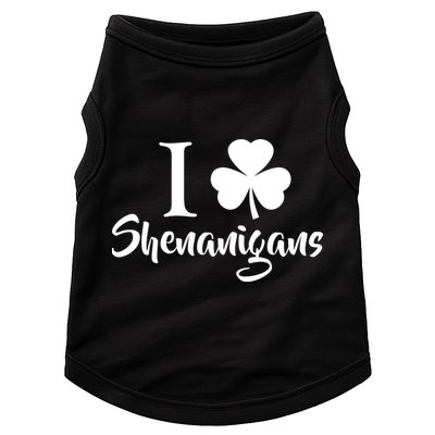 I Clover Shenanigans Irish Shamrock Doggie Tank
