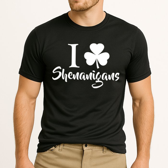 I Clover Shenanigans Irish Shamrock Performance Shirt