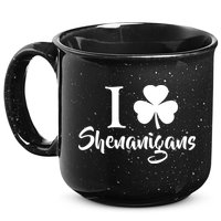 I Clover Shenanigans Irish Shamrock 15oz Campfire Ceramic Mug