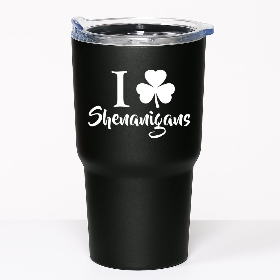 I Clover Shenanigans Irish Shamrock Tumbler