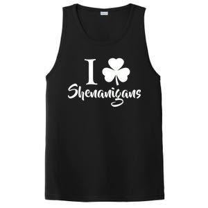 I Clover Shenanigans Irish Shamrock PosiCharge Competitor Tank