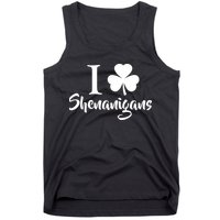 I Clover Shenanigans Irish Shamrock Tank Top