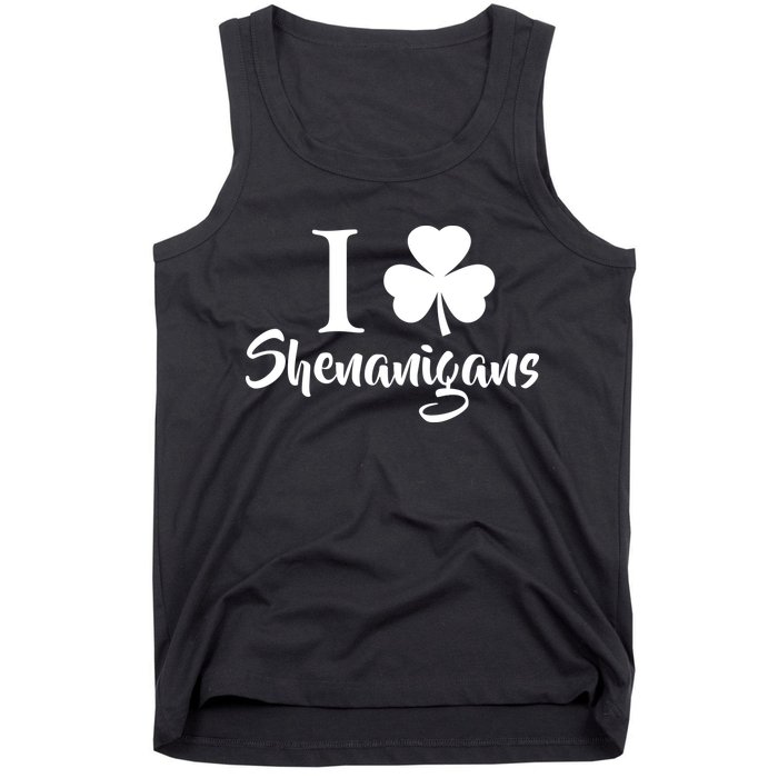 I Clover Shenanigans Irish Shamrock Tank Top