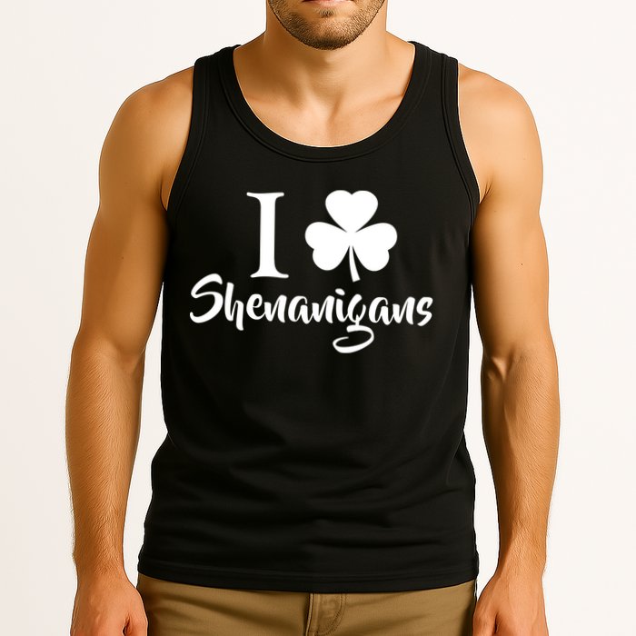 I Clover Shenanigans Irish Shamrock Tank Top