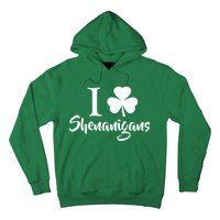 I Clover Shenanigans Irish Shamrock Hoodie