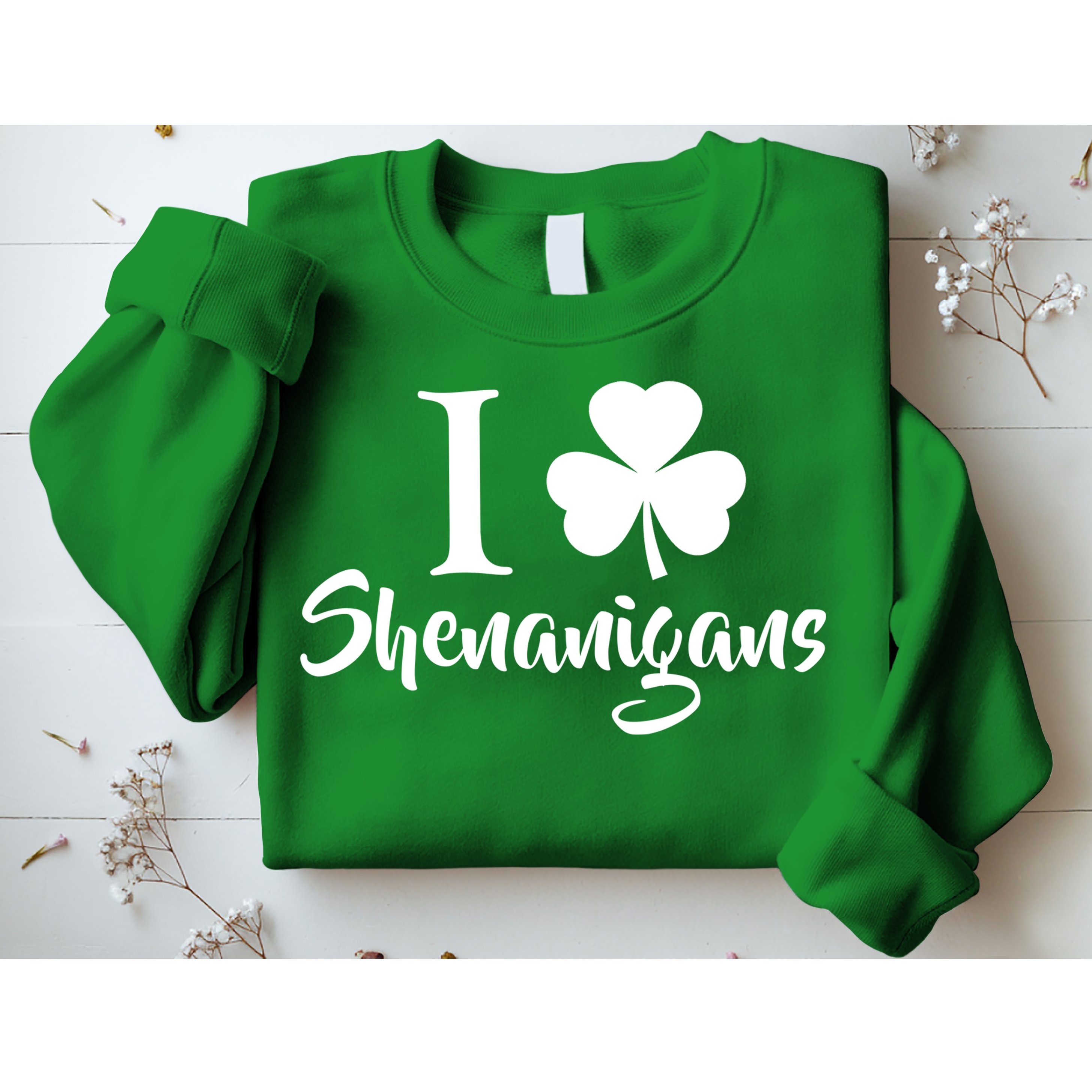 I Clover Shenanigans Irish Shamrock Sweatshirt