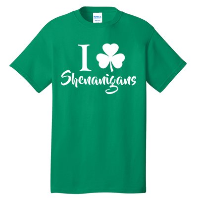 I Clover Shenanigans Irish Shamrock Tall T-Shirt