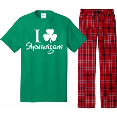 I Clover Shenanigans Irish Shamrock Pajama Set