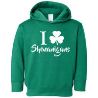 I Clover Shenanigans Irish Shamrock Toddler Hoodie