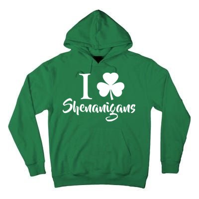 I Clover Shenanigans Irish Shamrock Tall Hoodie