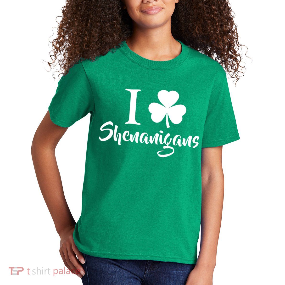 I Clover Shenanigans Irish Shamrock Kids T-Shirt