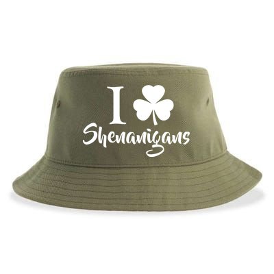 I Clover Shenanigans Irish Shamrock Sustainable Bucket Hat