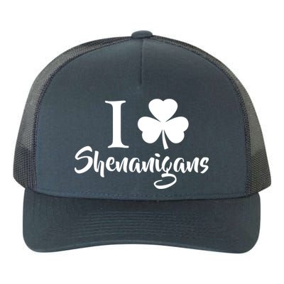 I Clover Shenanigans Irish Shamrock Yupoong Adult 5-Panel Trucker Hat