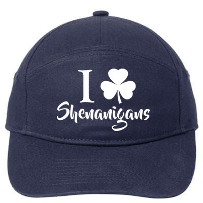 I Clover Shenanigans Irish Shamrock 7-Panel Snapback Hat