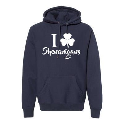 I Clover Shenanigans Irish Shamrock Premium Hoodie