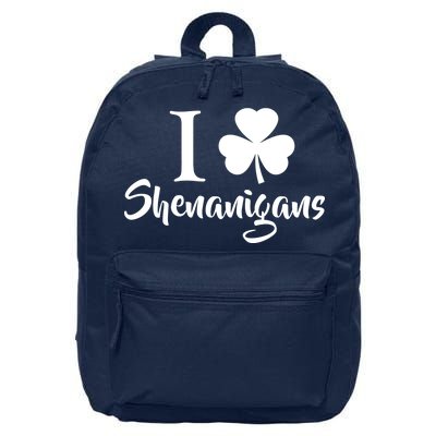 I Clover Shenanigans Irish Shamrock 16 in Basic Backpack