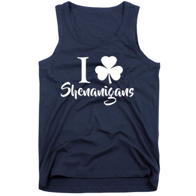 I Clover Shenanigans Irish Shamrock Tank Top