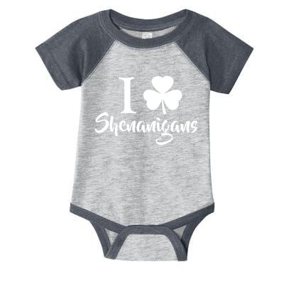 I Clover Shenanigans Irish Shamrock Infant Baby Jersey Bodysuit