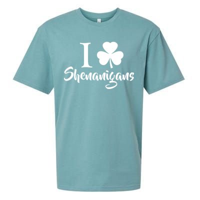 I Clover Shenanigans Irish Shamrock Sueded Cloud Jersey T-Shirt