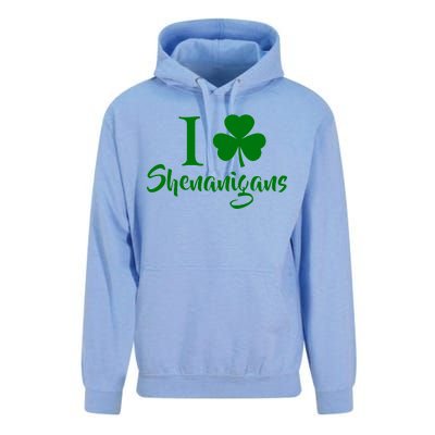 I Clover Shenanigans Irish Shamrock Unisex Surf Hoodie