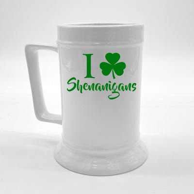 I Clover Shenanigans Irish Shamrock Beer Stein