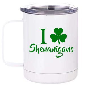 I Clover Shenanigans Irish Shamrock 12 oz Stainless Steel Tumbler Cup