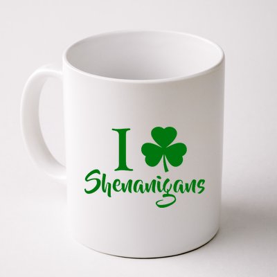 I Clover Shenanigans Irish Shamrock Coffee Mug