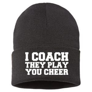 I Coach They Play You Watch Sustainable Knit Beanie