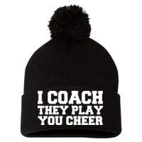 I Coach They Play You Watch Pom Pom 12in Knit Beanie